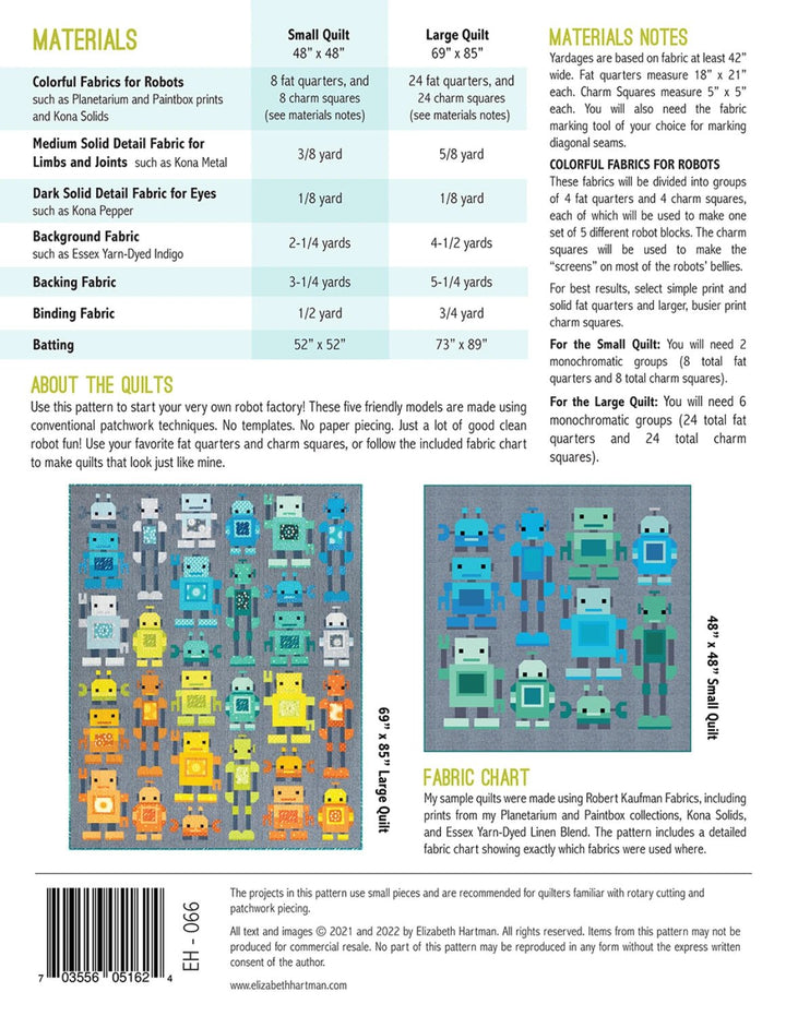 Robots! (EH066) - Maple Leaf Quilting Company Ltd.