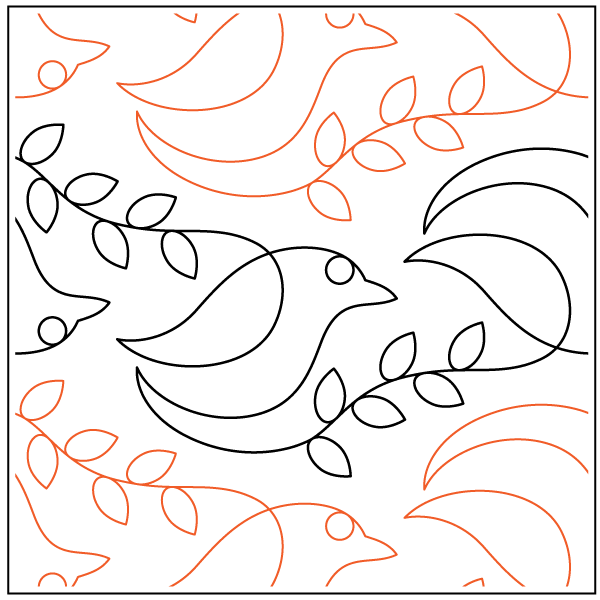 Rockin Robin – 6.5” Paper Pantograph - Maple Leaf Quilting Company Ltd.