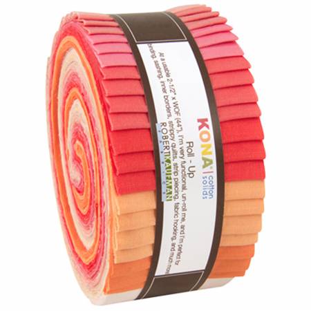 Roll - Up - 2.5in Strips Kona Cotton - Blushing Bouquet (40pcs) - Maple Leaf Quilting Company Ltd.