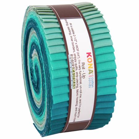Roll - Up - 2.5in Strips Kona Cotton - Midnight Oasis (40pcs) - Maple Leaf Quilting Company Ltd.