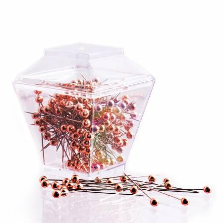 Rose Gold Pins With Storage Box 150pcs (N4366) - Maple Leaf Quilting Company Ltd.