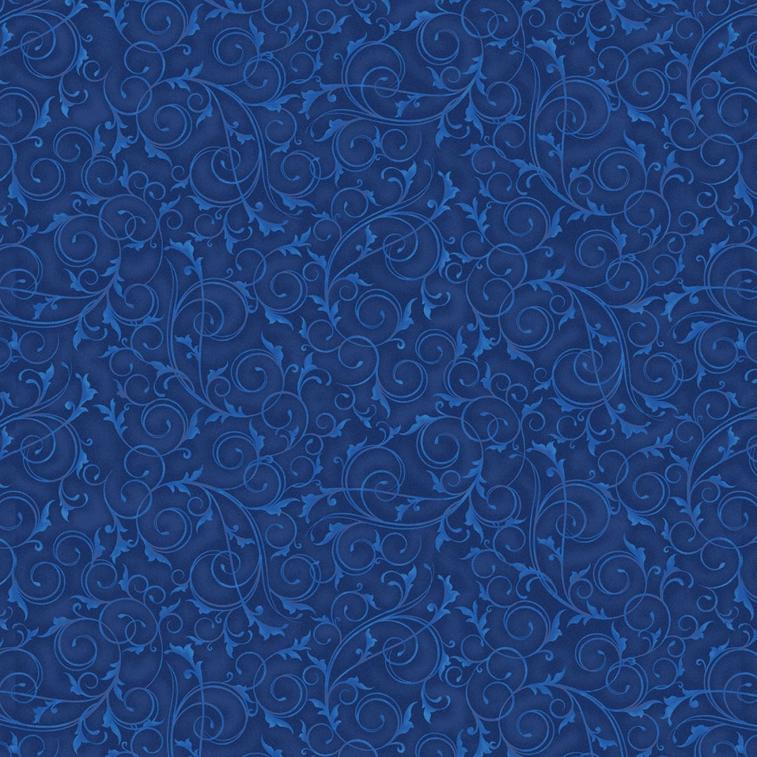 Royal Swirls & Twirls by Tango Twist Design Collection | 108" Cotton (BQ4221 - 77) – Sold in UNITS of ¼ metre - Maple Leaf Quilting Company Ltd.