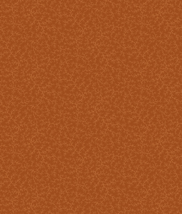 Rust Coral Print 44” - (R621369D - RUST) – Sold in UNITS of ¼ metre - Maple Leaf Quilting Company Ltd.