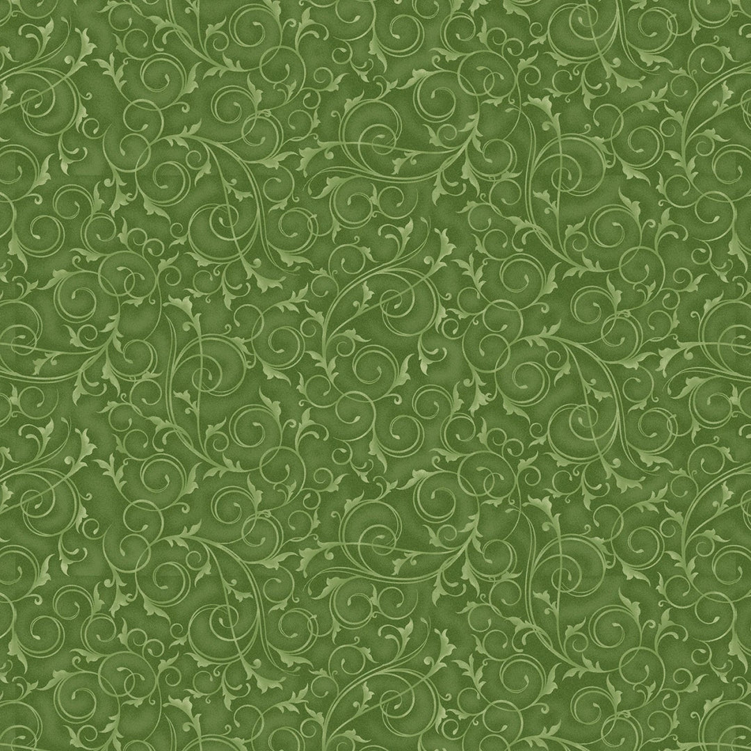 Sage Swirls & Twirls by Tango Twist Design Collection | 108" Cotton (BQ4221 - 66) – Sold in UNITS of ¼ metre - Maple Leaf Quilting Company Ltd.