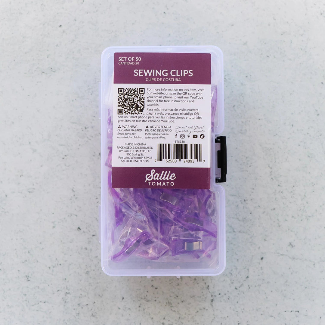 Sallie Tomato Sewing Clips - Purple (50pk) - Maple Leaf Quilting Company Ltd.