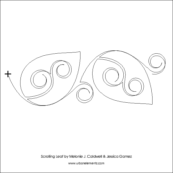 Scrolling Leaf  – 4” Paper Pantograph