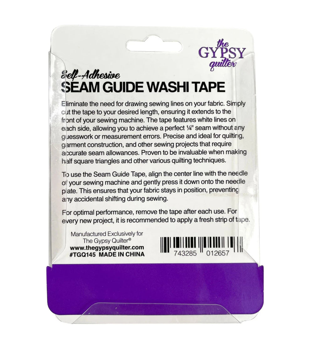 Seam Guide Washi Tape (TGQ145) - Maple Leaf Quilting Company Ltd.