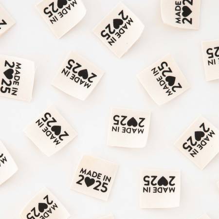Sew In Organic Cotton Labels - "Made in 2025" - Maple Leaf Quilting Company Ltd.