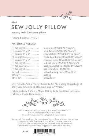 Sew Jolly Paper Pattern - Maple Leaf Quilting Company Ltd.