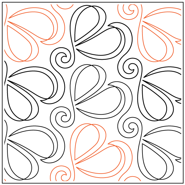 Shadfly - 7.5" Paper Pantograph - Maple Leaf Quilting Company Ltd.