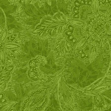 Shadows - Jacquard Green 118" Digitally Printed Cotton (1830812) – Sold in UNITS of ¼ metre - Maple Leaf Quilting Company Ltd.