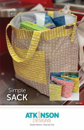 Simple Sack Tote Bag - Paper Pattern - Maple Leaf Quilting Company Ltd.