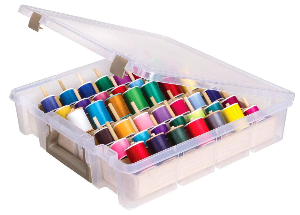 Single Compartment Super Satchel Box - Clear (6955AB) - Maple Leaf Quilting Company Ltd.
