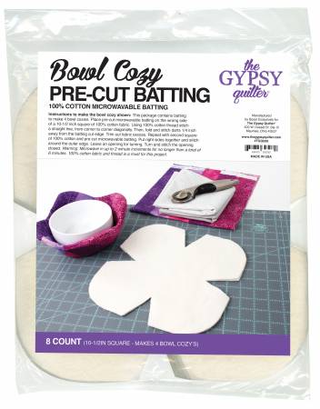 Small Bowl Cozy Pre - Cut Batting 8 count (TGQ036) - Maple Leaf Quilting Company Ltd.