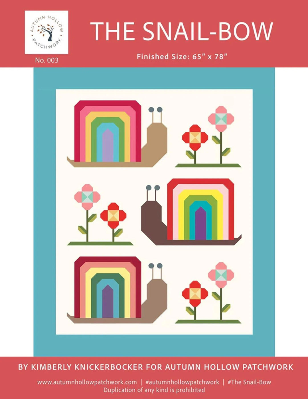 Snail - Bow Quilt Pattern (P302 - SNAILBOW) - Maple Leaf Quilting Company Ltd.