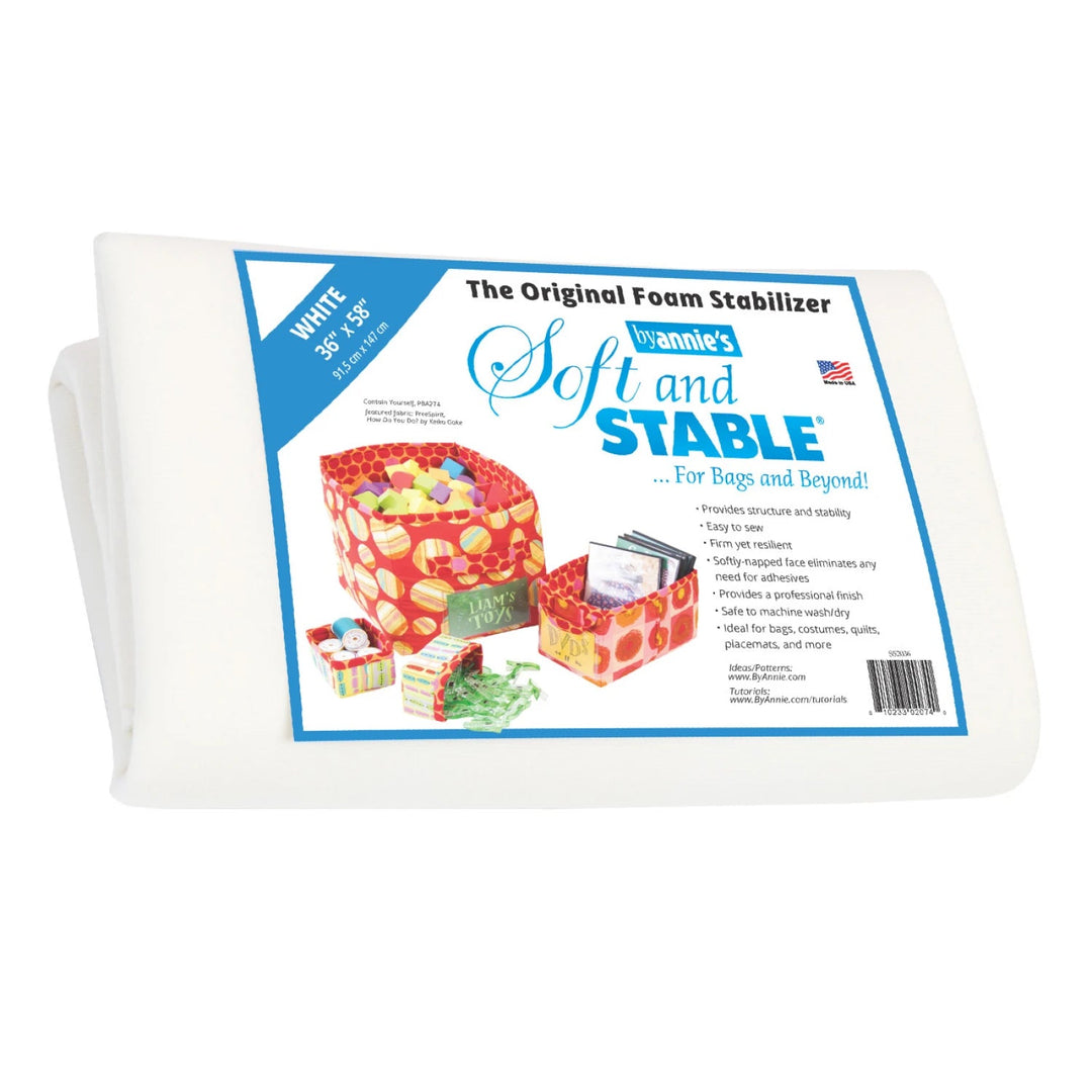 Soft and Stable White 100% Polyester Foam Stabilizer 36" x 58" - Maple Leaf Quilting Company Ltd.