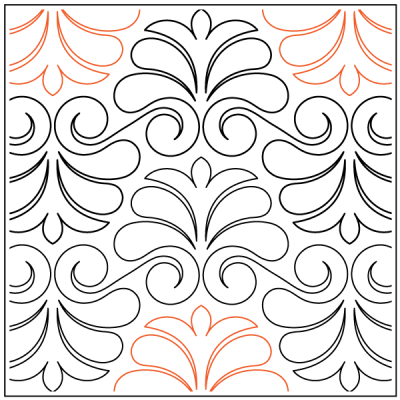 Soiree - 8" Paper Pantograph - Maple Leaf Quilting Company Ltd.