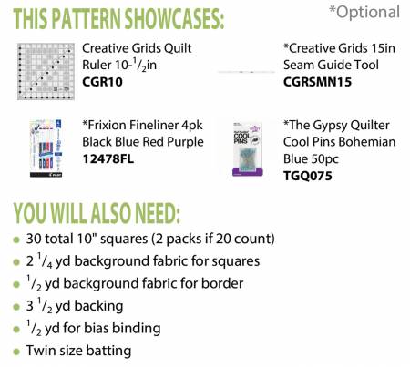Sonoma - Paper Pattern (CLPCAM001) - Maple Leaf Quilting Company Ltd.