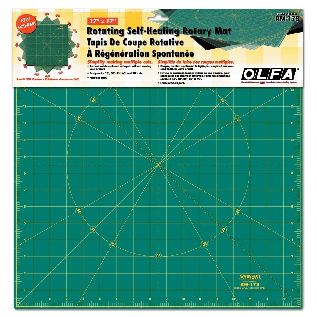Spinning Square Cutting Mat 17in x 17in - Maple Leaf Quilting Company Ltd.