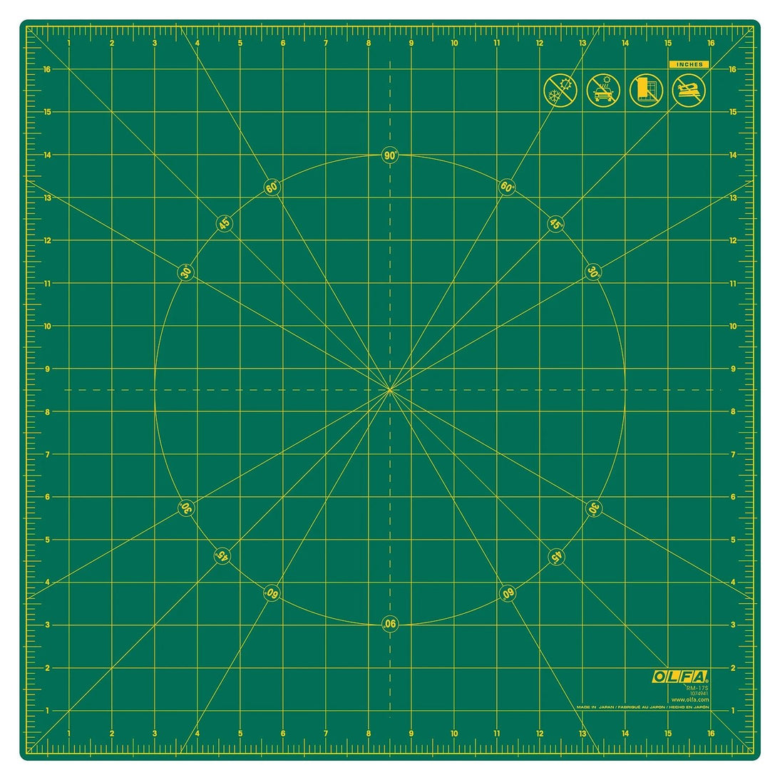 Spinning Square Cutting Mat 17in x 17in - Maple Leaf Quilting Company Ltd.