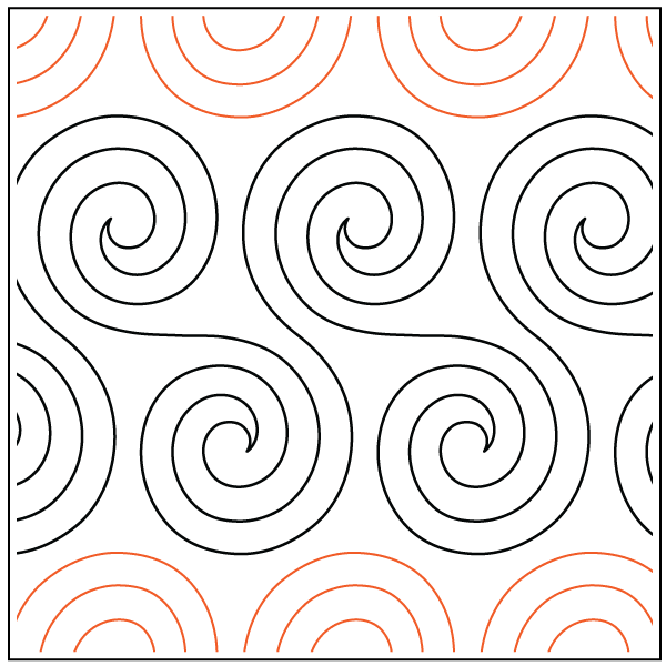 Spiral Play – 6.5” Paper Pantograph - Maple Leaf Quilting Company Ltd.