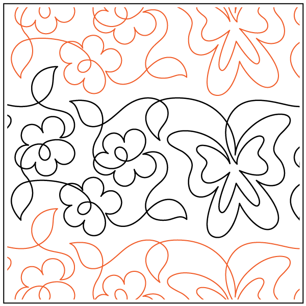 Spring Beauty – 8.75” Paper Pantograph - Maple Leaf Quilting Company Ltd.