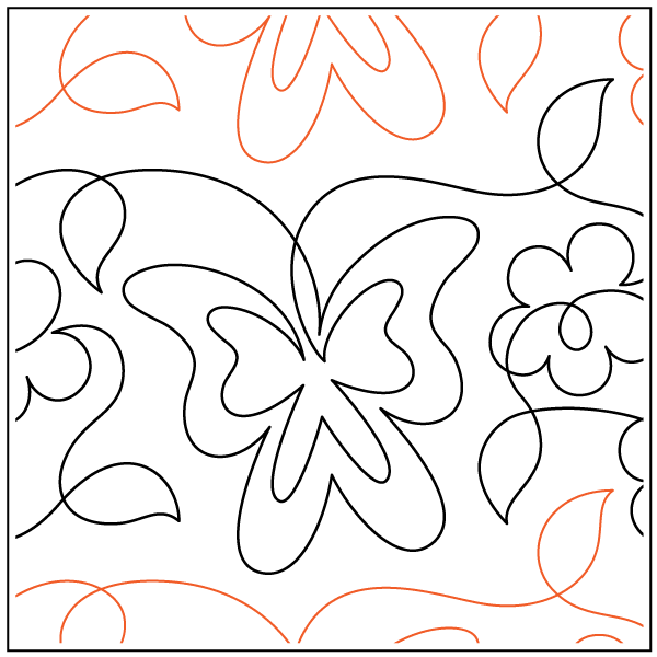 Spring Beauty – 8.75” Paper Pantograph - Maple Leaf Quilting Company Ltd.