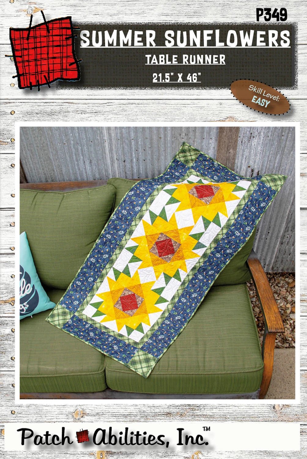 Summer Sunflowers Runner Pattern (P349PA) - Maple Leaf Quilting Company Ltd.