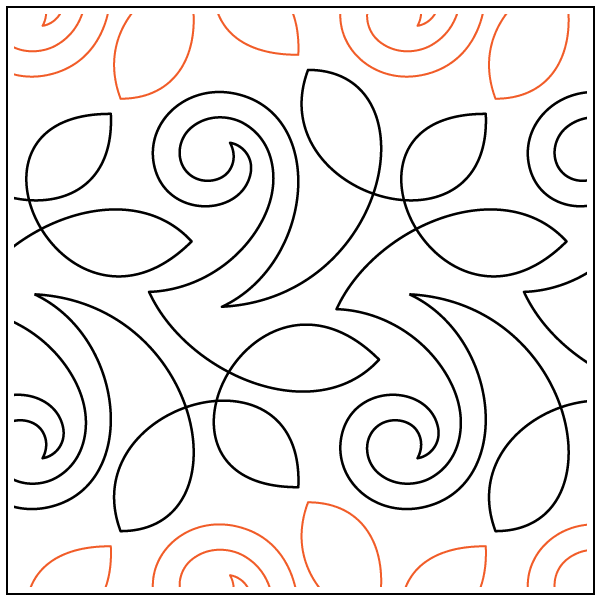 Sun Sprout - 9" Paper Pantograph - Maple Leaf Quilting Company Ltd.