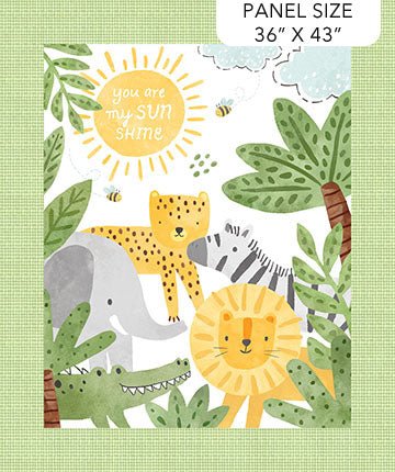 Sunny Safari by Northcott - 36" x 43" Panel (DP27760 - 10) - Maple Leaf Quilting Company Ltd.