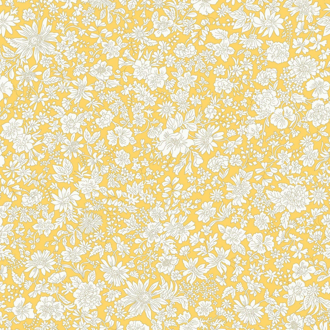 Sunshine Yellow - London Bouquet by Liberty Fabrics Collection - Emily Blossom | 108" Cotton (0166W7405A) – Sold in UNITS of ¼ metre - Maple Leaf Quilting Company Ltd.