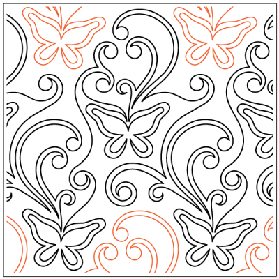 Swirling Butterflies - 14” Paper Pantograph