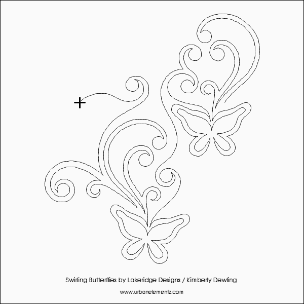 Swirling Butterflies - 14” Paper Pantograph