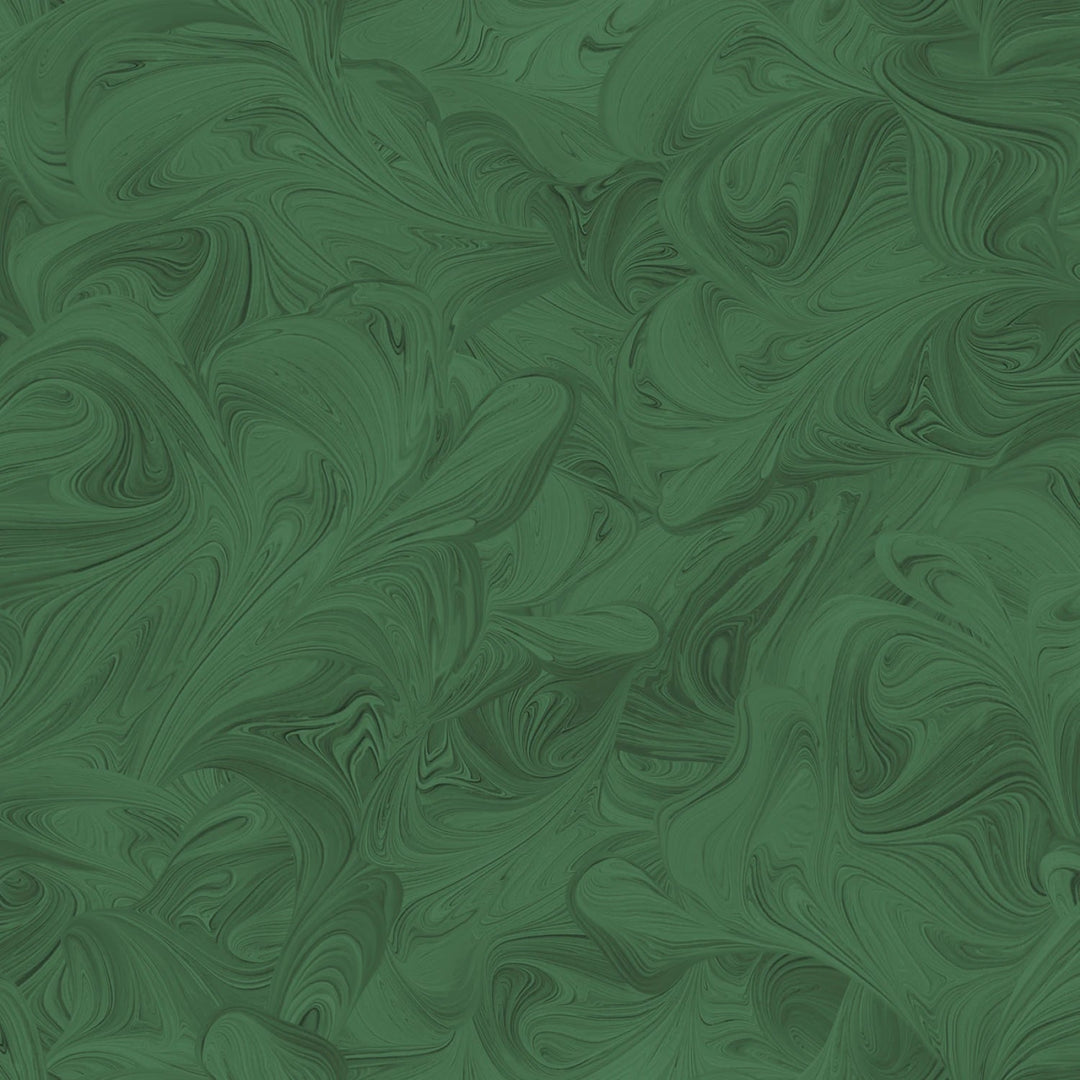 Swirls Dark Green 118" Cotton (1876620) – Sold in UNITS of ¼ metre - Maple Leaf Quilting Company Ltd.