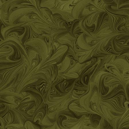 Swirls Olive 118" Cotton (1876610) – Sold in UNITS of ¼ metre - Maple Leaf Quilting Company Ltd.