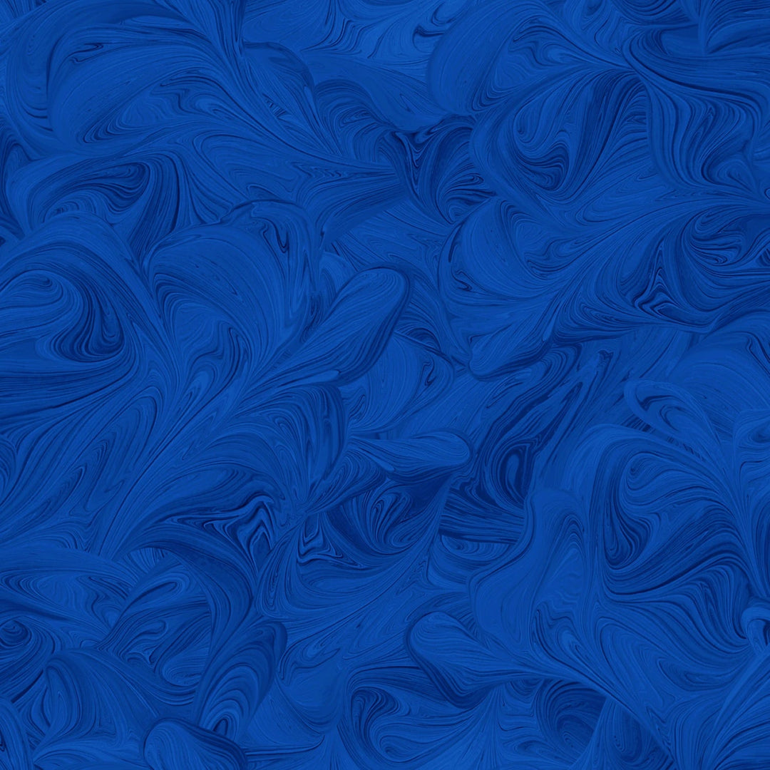 Swirls Royal 118" Cotton (1876622) – Sold in UNITS of ¼ metre - Maple Leaf Quilting Company Ltd.