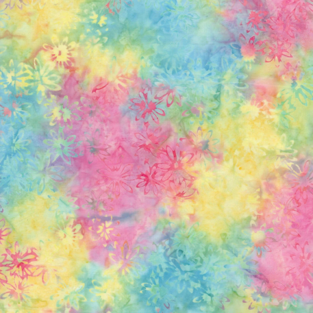 Taffy Soft Floral 106" Batik (BX3576 - TAFFY) - Sold in UNITS of 1/4 Metre - Maple Leaf Quilting Company Ltd.