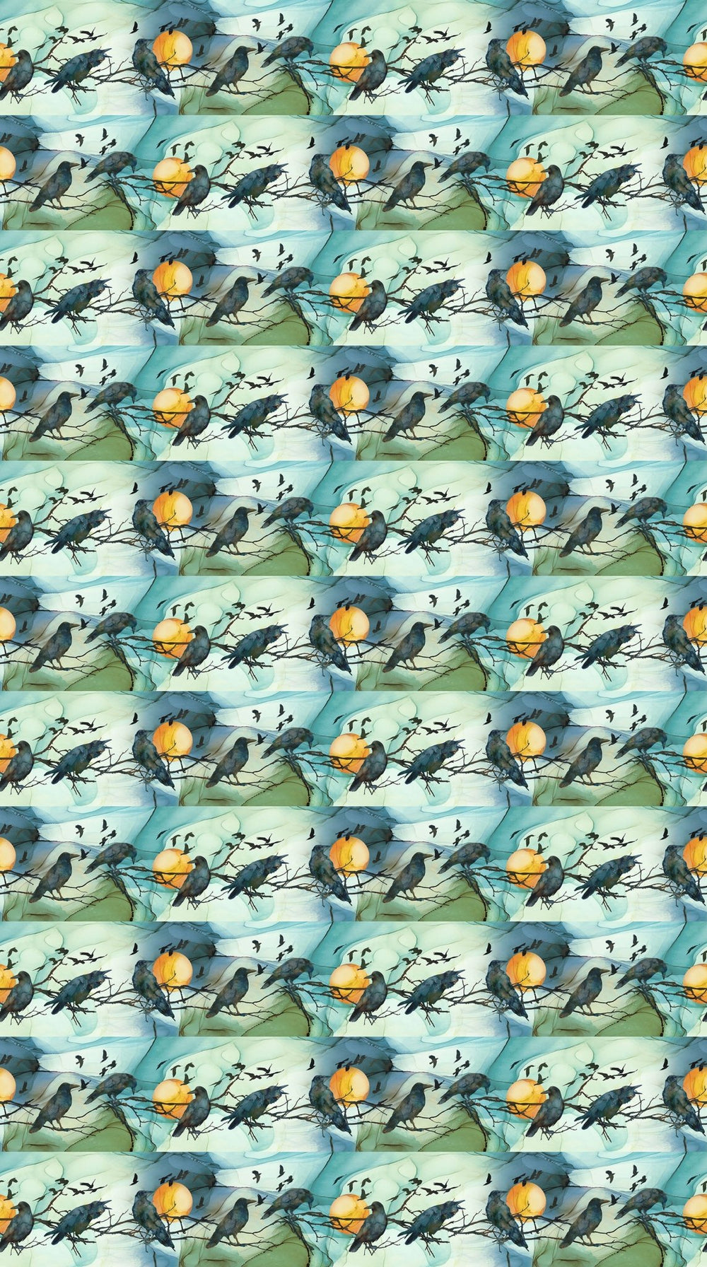 Teal Multi Border Stripe - Raven's Call | 43/44" Cotton (DP28946 - 66) - Sold in UNITS of ¼ metre - Maple Leaf Quilting Company Ltd.