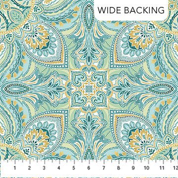 Teal Multi Mariposa by Northcott 108” (B28509 - 64) – Sold in UNITS of ¼ metre - Maple Leaf Quilting Company Ltd.