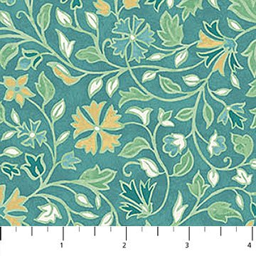Teal Multi Small Trail Mariposa by Northcott 44” (28507 - 64) – Sold in UNITS of ¼ metre - Maple Leaf Quilting Company Ltd.