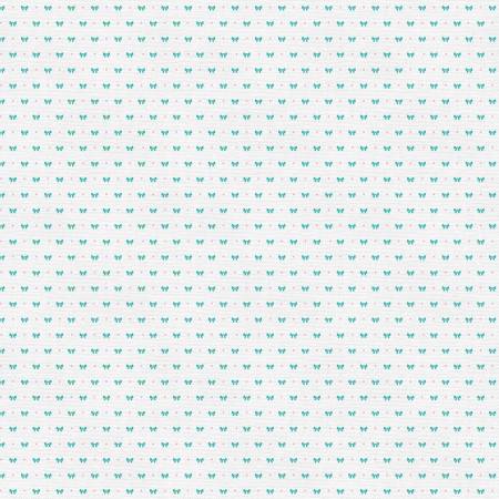 Teal on White Bows 118" Cotton (183 - 25275) – Sold in UNITS of ¼ metre - Maple Leaf Quilting Company Ltd.