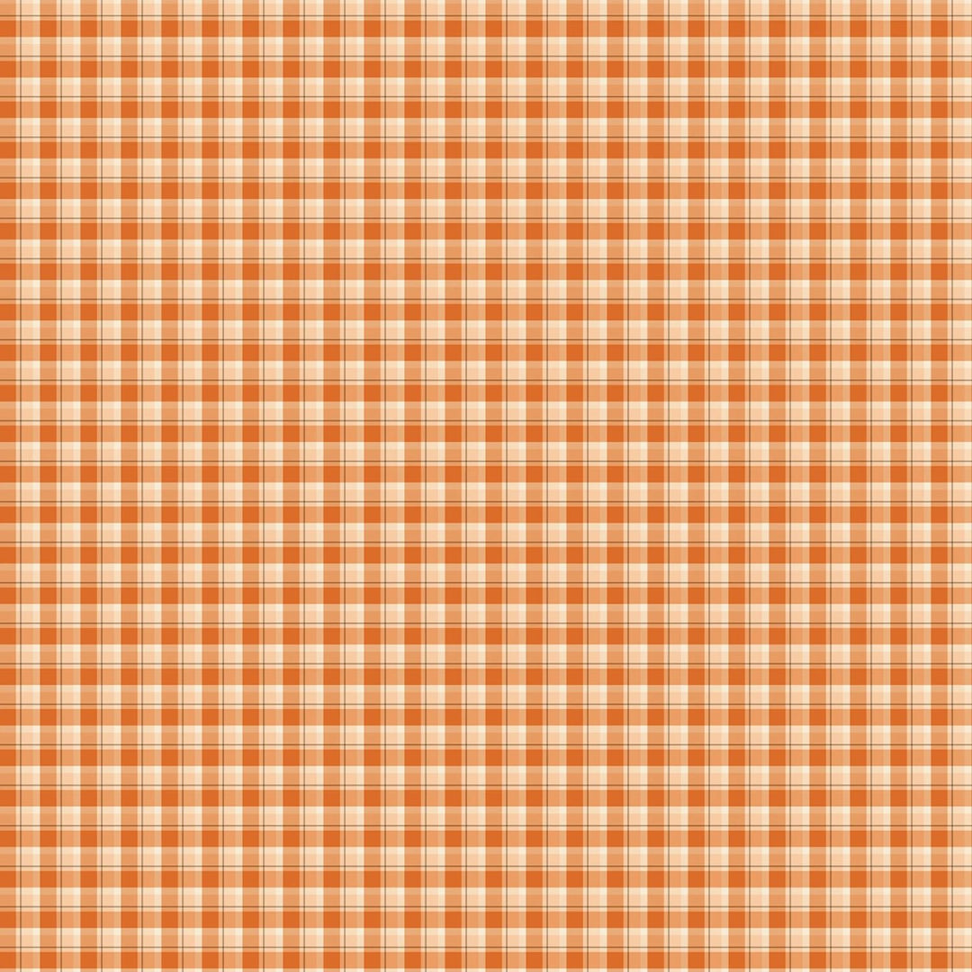 The Awe of Autumn Plaid Orange | 44/45" Cotton (C16193R - ORANGE) - Sold in UNITS of 1/4 metre - Maple Leaf Quilting Company Ltd.