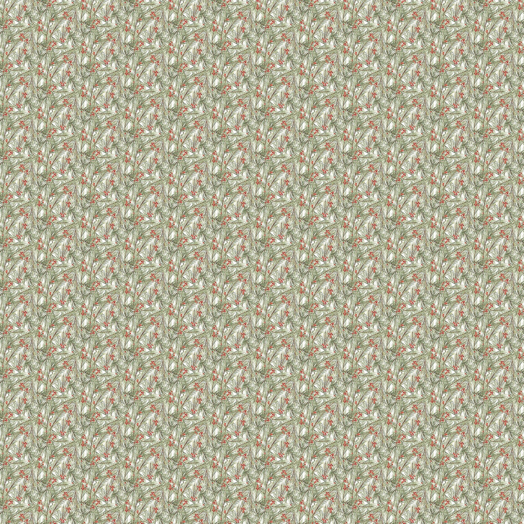 The Christmas Mouse - Greenery | 43/44" Flannel (F28040 - 10) - Sold in UNITS of ¼ metre - Maple Leaf Quilting Company Ltd.