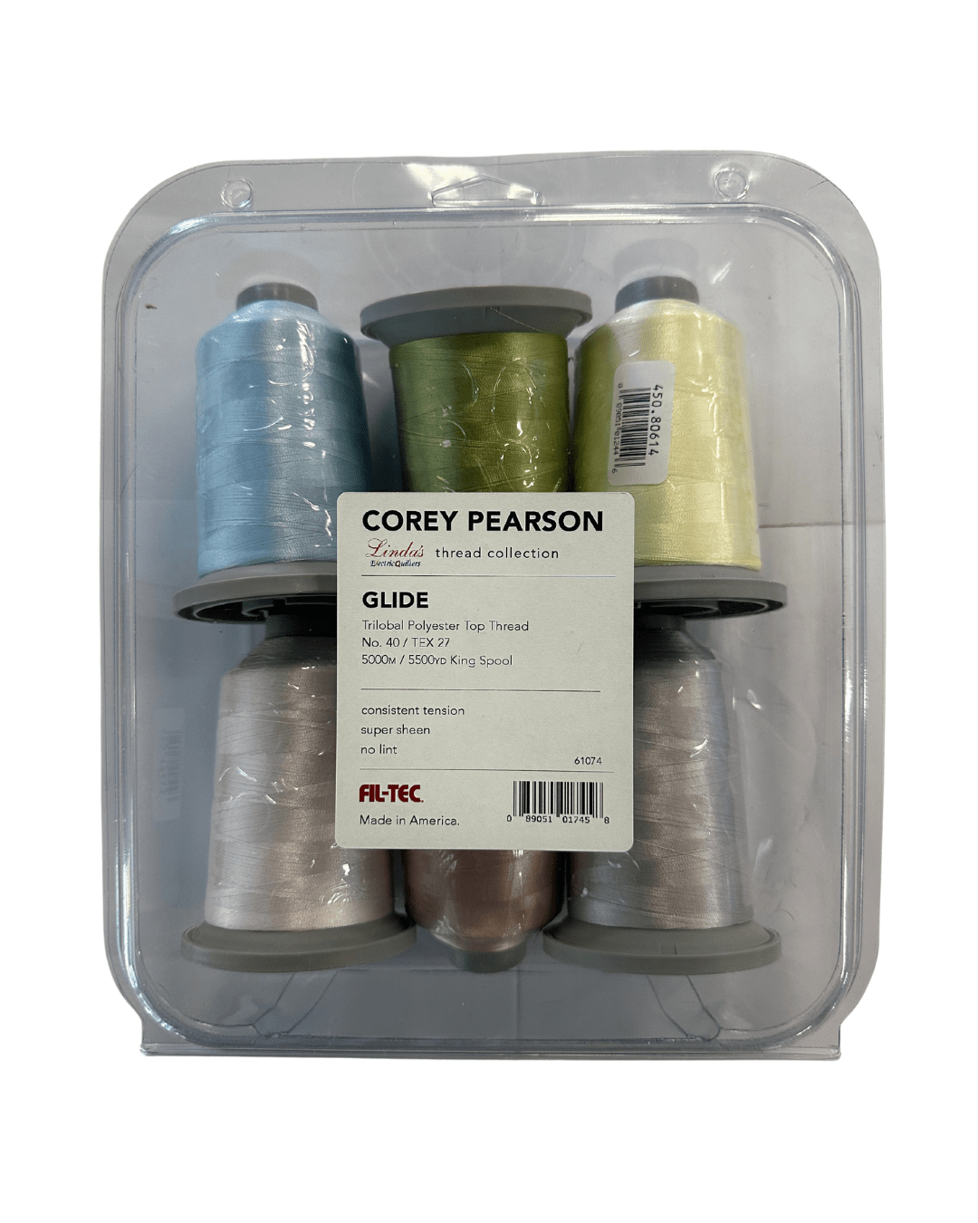 The Corey Pearson Glide Thread Collection - 40 wt 5,500yds x Six Colors (61074) - Maple Leaf Quilting Company Ltd.