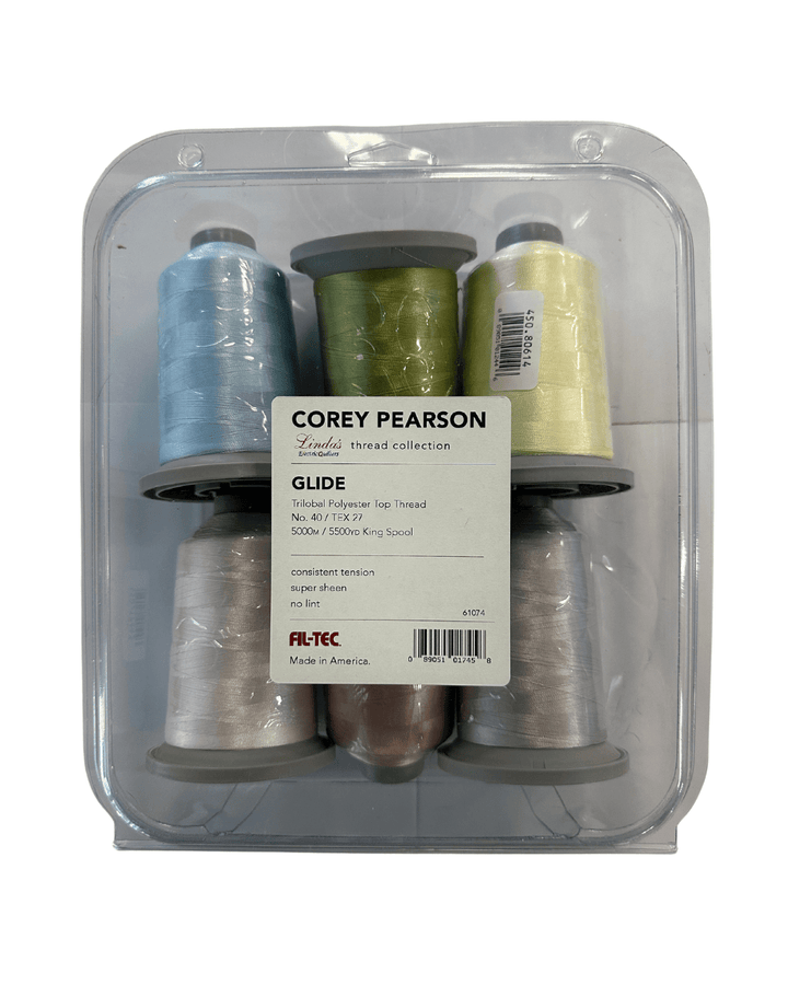 The Corey Pearson Glide Thread Collection - 40 wt 5,500yds x Six Colors (61074) - Maple Leaf Quilting Company Ltd.