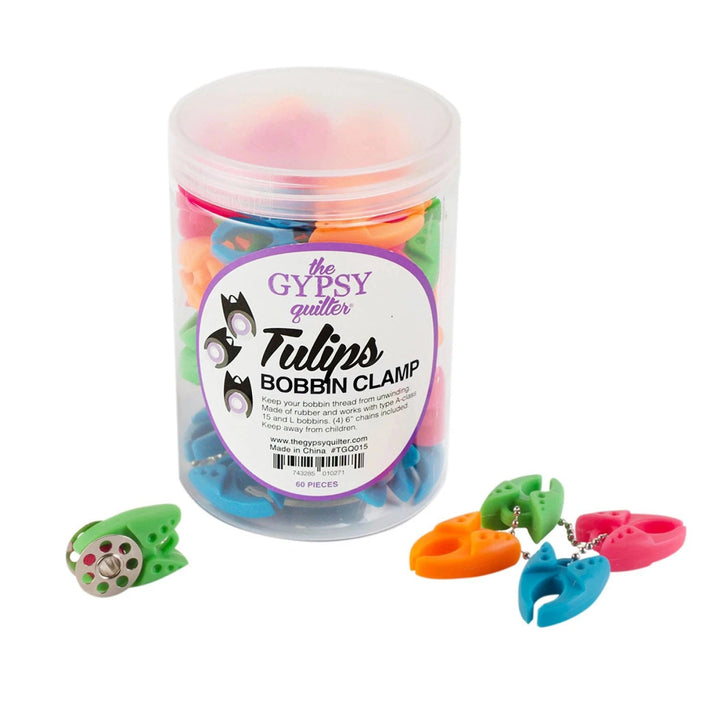 The Gypsy Quilter Tulip Clamps 60pc Jar (TGQ015) - Maple Leaf Quilting Company Ltd.