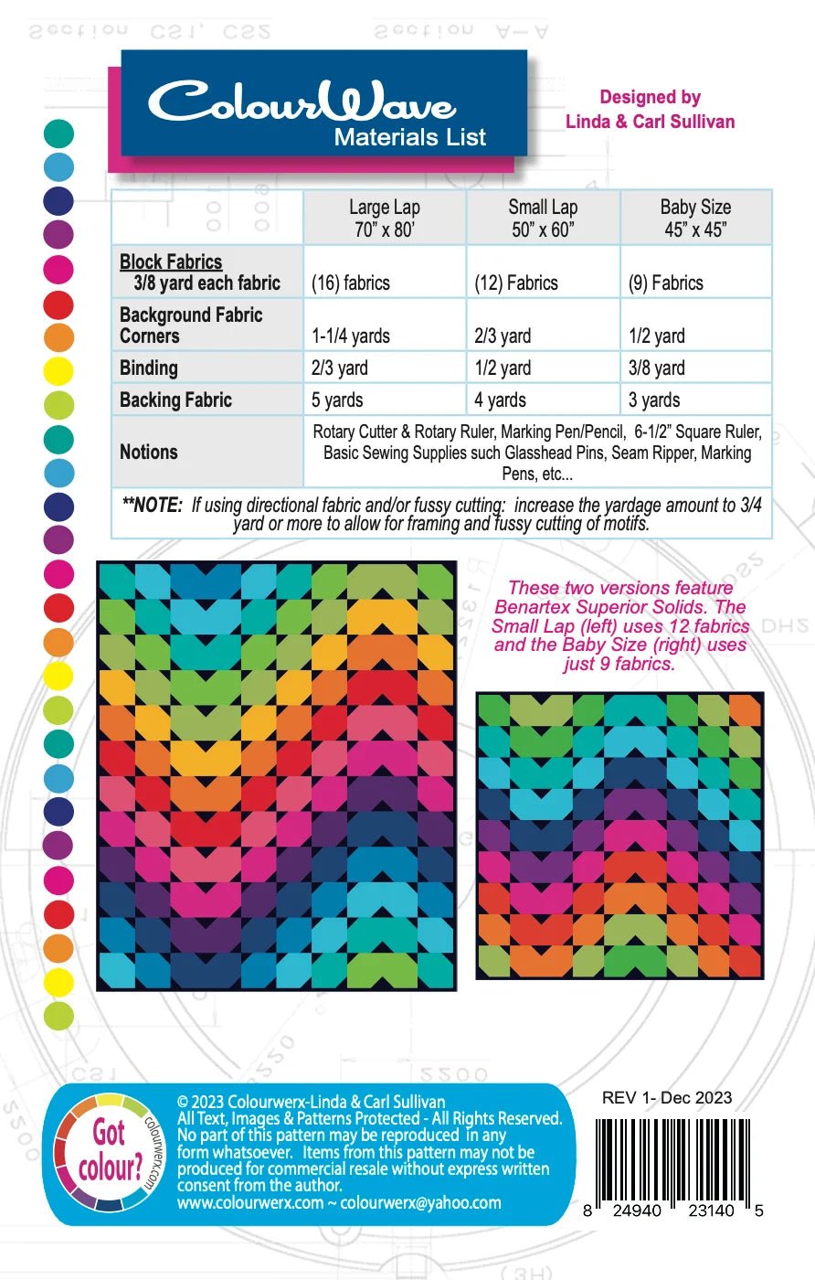 The Kaffe Fassett Collective - Colourwave by Colourwerx Quilt Kit | KTCWKC - Maple Leaf Quilting Company Ltd.