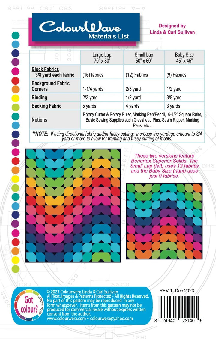The Kaffe Fassett Collective - Colourwave by Colourwerx Quilt Kit | KTCWKC - Maple Leaf Quilting Company Ltd.