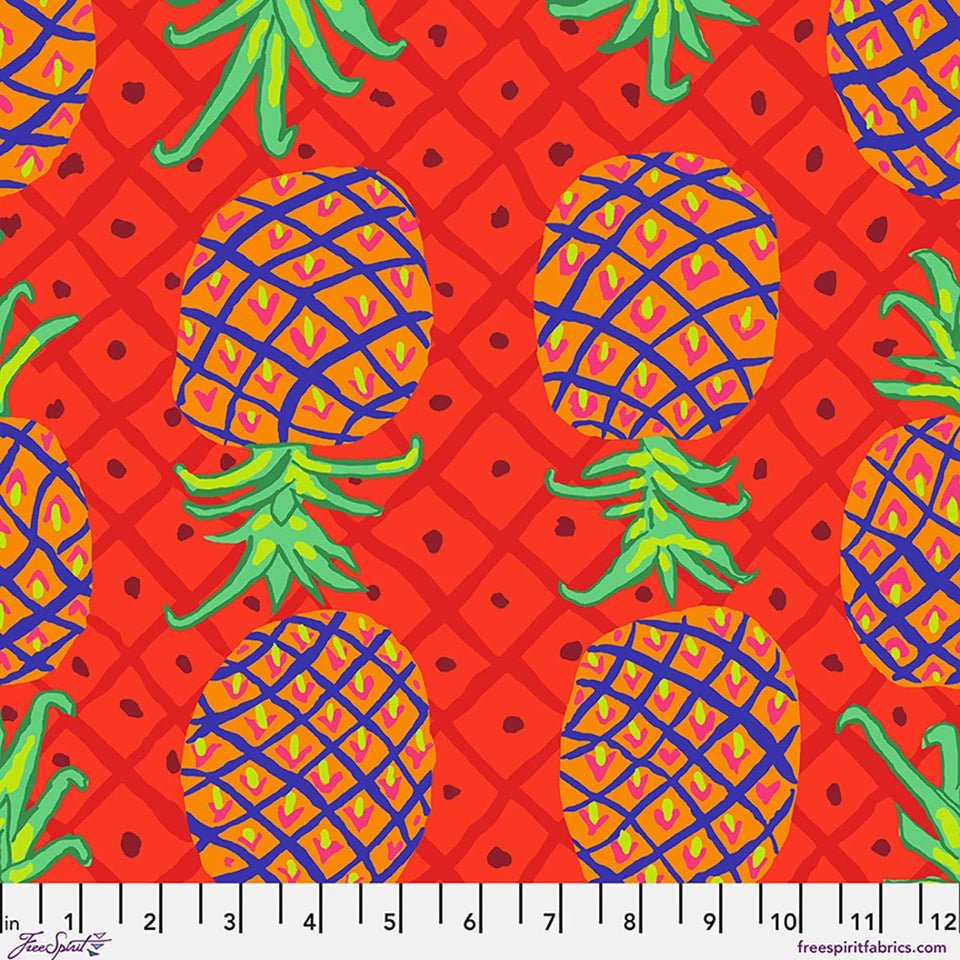 The Kaffe Fassett Collective - Upside Down - Red | 44"/45" Cotton - Maple Leaf Quilting Company Ltd.