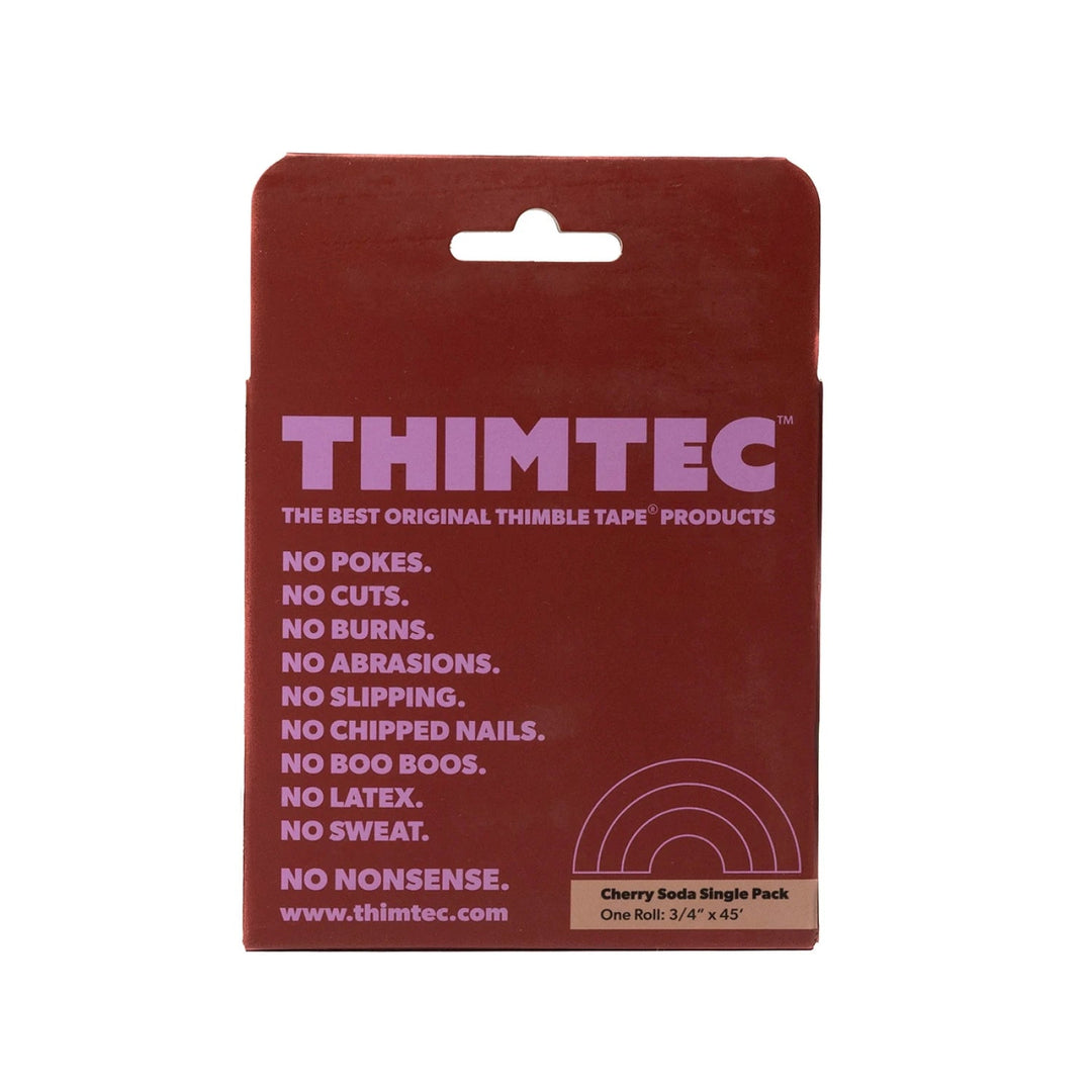 Thimtec Thimble Tape Cherry Cola (TP - PN1 - CS - 34IN) - Maple Leaf Quilting Company Ltd.